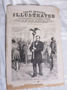 Frank Leslie's Illustrated Newspaper Cover 2/24/1877 The Ceremony of the Mase