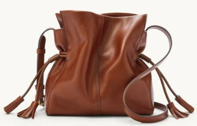 Fossil Rayna Drawstring Crossbody Brown Leather SHB2824210 NWT $180 Retail FS - Image 1 of 2