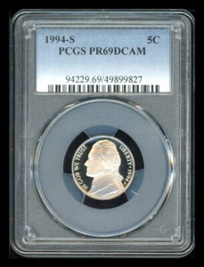 1994 S Jefferson Nickel PCGS PR69 DCAM - Picture 1 of 2