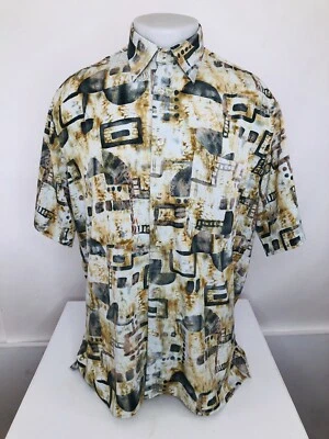 GEORG ROTH de ALEMANIA Abstracto Geométrico Lg. Camisa Foto 1 de 4