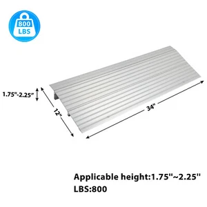 Threshold Ramp 2" Aluminum Door Ramp 800 lbs Wheelchair - Picture 1 of 12