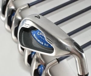Callaway X-16 Steelhead 8p 4-5-6-7-8-9-Pw-Aw Golf Iron Set RH Club Regular CW75 - Picture 1 of 21