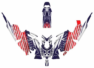 Wrap Graphics Kits VINYL DECALS Grapfix sticker 2022+ POLARIS KHAOS-RMK A Flag - Bild 1 von 4