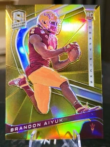 2020 Panini Chronicles Draft Picks Spectra Brandon Aiyuk Gold RC Card /10 🔥  - Picture 1 of 7