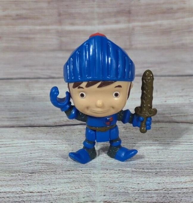 Figura de repuesto suelta Mattel Mike el Caballero adorno de pastel plástico duro azul 3" Foto 1 de 3