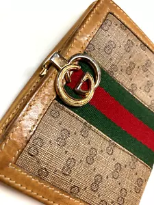 ANTIGUA CARTERA GUCCI AÑOS 70 PORTER GG SUPREME ENTRELAZADA PVC CUERO COLOR ITALIANO - Imagen 1 de 24