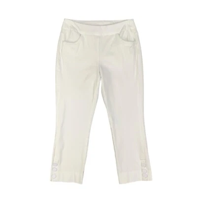 Soft Surroundings Jeggings Womens PXS Extra Small Petite White Pull On Cropped - Image 1 of 4