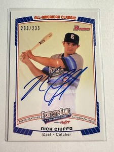 K113,454 - 2012 Bowman Perfect Game All-American Classic Auto #NC Nick Ciuffo