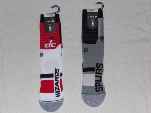 Stance Socks Classic Crew NBA Spurs Wizards Combed Cotton Adult  NWT Cover