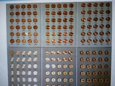1909-2025-PDS LINCOLN WHEAT, MEMORIAL& SHIELD CENTS -SET IN 3 FOLDERS - Image 1 of 4