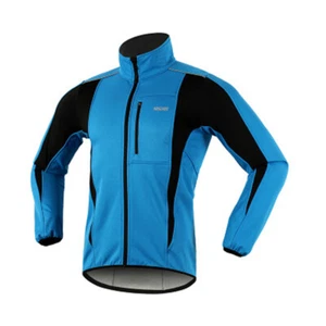 Men's Cycling Jacket Fleece Bike Jerseys MTB Bicycle Windproof Waterproof Coat - Picture 1 of 18