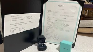 Tiffany & Co Etoile Ring Solitär Platin Diamant 0,21ct  - Bild 1 von 7