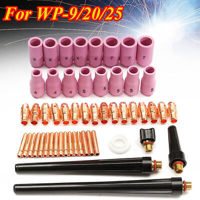 53Pcs Nozzle Cups Gas Lens Collet Body Cap Kits For WP-9/20/25 TIG Welding Torch • 26.75£