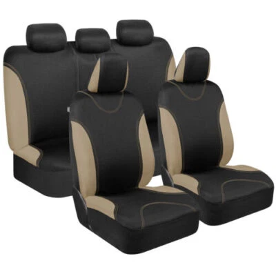 Juego completo de fundas de asiento de coche para mujer para auto camión furgoneta SUV beige Foto 1 de 4