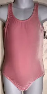 GK  BALLET PINK CHILD SMALL BASIC VELVET BALLET DANCE GYM TANK LEOTARD CS NWT! - Picture 1 of 6