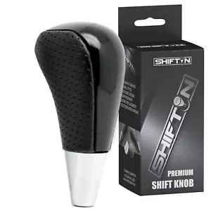 Black Leather Gear Shifter Knob for Toyota Venza Sienna Matrix Lexus Scion tC xB - Picture 1 of 10