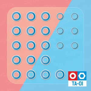 Kit completo de 22 piezas de rodamientos de carreras de bolas conjunto de actualización ""Hop-Up"" para TAMIYA TA-01 2RS - Imagen 1 de 1