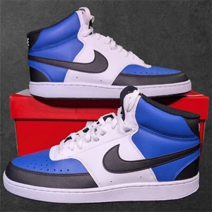 Nike Court Vision Mid Next Nature Basketball Shoe Men's 12 Blue White Black - Picture 1 of 6