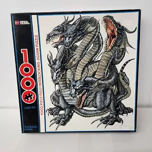 Vintage Fantasy Dungeons and Dragons Style Jigsaw Puzzle Black Hydra 1993 New - Picture 1 of 11