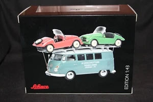 1:43 SCHUCO 03736 VW T1 "Kleinschnittger" mit 2x Kleinschittger F125, NEW - Bild 1 von 4