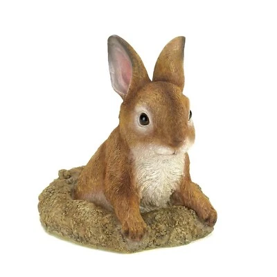 HOME YARD GARDEN DECOR CURIOUS BUNNY RABBIT FIGURINE - Image 1 of 4