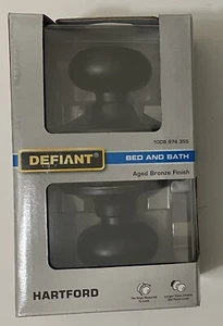 Defiant Hartford Bed and Bath Door Knob Aged Bronze Finish 1008974355 - Picture 1 of 5
