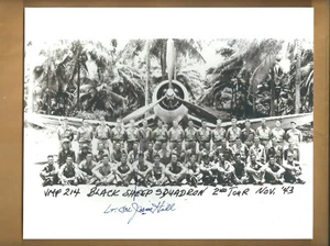 James "Jim" Hill Boyington's Blacksheep Autographed 8x10 Picture Autograph  - Picture 1 of 1