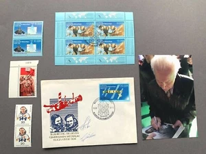 SIGMUND JÄHN (†) & W. BYKOWSKI (†) signed Ersttagsbrief 10x15+Briefmarken+Foto - Bild 1 von 3