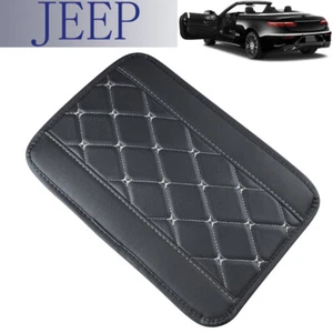 Car Accessories Lid Box Protector Armrest Cover Cushion PU Leather For JEEP - Picture 1 of 7