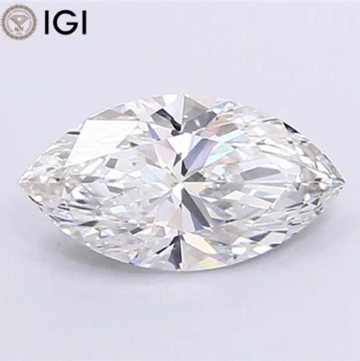 IGI Certified Marquise Cut 2.00 Carat F Color VVS2 Clarity CVD Lab Grown Diamond - Image 1 of 4