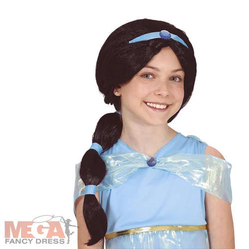 Kids Desert Princess Wig Girls Costume Accessories Fancy Dress Wigs Genie Thief - Image 1 of 1