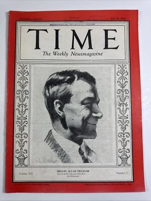 Time Magazine July 30, 1928 Melvin A. Traylor American Banker  - Image 1 of 4