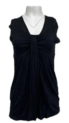 Camisa para mujer Miraclesuit negra sin mangas cuello en V RN#131758 talla mediana nueva con etiquetas nueva Foto 1 de 2