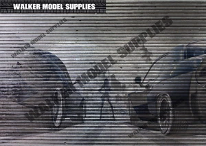 1:18 scale (3xA4) Garage Graffiti wall - Peel and Apply decal/car Design 93 - Picture 1 of 3