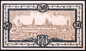 DELITZSCH 1919 50 Pfennig Complete set of one German Notgeld - Picture 1 of 2
