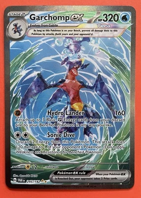 Garchomp EX - 245/182 - Full Art Illustration Rare - Paradox Rift Pokemon TCG NM - Image 1 of 4