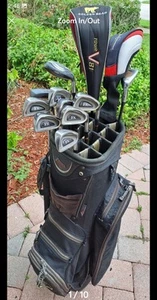 golf men set RIGHT hand, 12 clubs graphite, RAM FX OVERSIZE irons, GOLDEN BEAR d - Picture 1 of 11