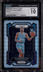 2023-24 Panini Prizm Silver #152 Brandon Miller RC Rookie CGC 10 - Picture 1 of 2