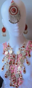 Jewellery (Afghan Traditional) Handmade Necklace , Ear Rings And Bindhya - Picture 1 of 5