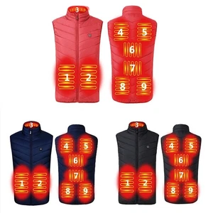 Heated Jacket Vest with USB Power 9 Zones of Warmth Perfect for Winter Use - Picture 1 of 16