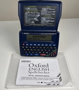 Seiko ER1100 Oxford Spellchecker Crossword Solver + Manual - Minor Screen Fault - Picture 1 of 9