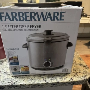 Electric Deep Fryer Round Countertop 1.9 Liter Capacity Home Kitchen Restaurants - Picture 1 of 3