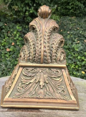 1 Vintage Wall Sconce Shelf Bookends Resin Bronze Black Traditional 12"T11"W4"D - Image 1 of 4