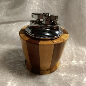 Vintage Rolstar Carousel Two Tone Wooden Table Lighter Mid Century Untested uk - Picture 1 of 17