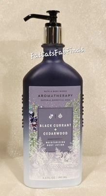 BLACK CURRANT + CEDARWOOD Aromatherapy Body Lotion 6.5oz Bath & Body Works RARE  - Image 1 of 3