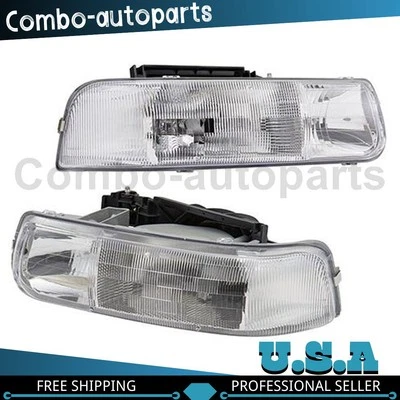 Conjunto de faros izquierdo derecho para Chevrolet Silverado 2500 HD 2002-2002 Foto 1 de 3