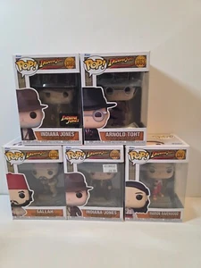 Funko Pop! Movies: Indiana Jones - job lot 5 1385 1353 1352 1355 1351 - Picture 1 of 8