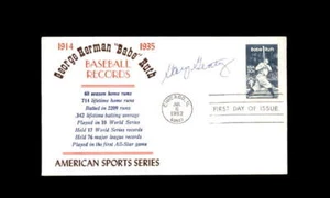 Gary Gentry JSA Signed FDC 1983 First Day Cover Cache Babe Ruth Autograph - Picture 1 of 3