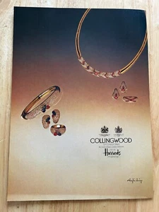 Vintage 80er Jahre Collingwood Schmuck bei Harrods Original Werbung Werbung 674 - Bild 1 von 1