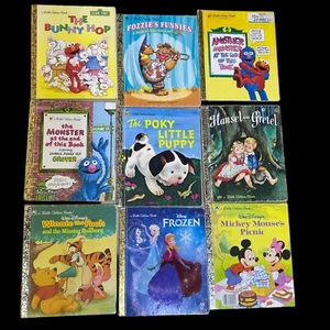 Little Golden Books Disney Sesame St Vtg lot of 9, Hardcover, 70's-90’s Classics - Bild 1 von 3